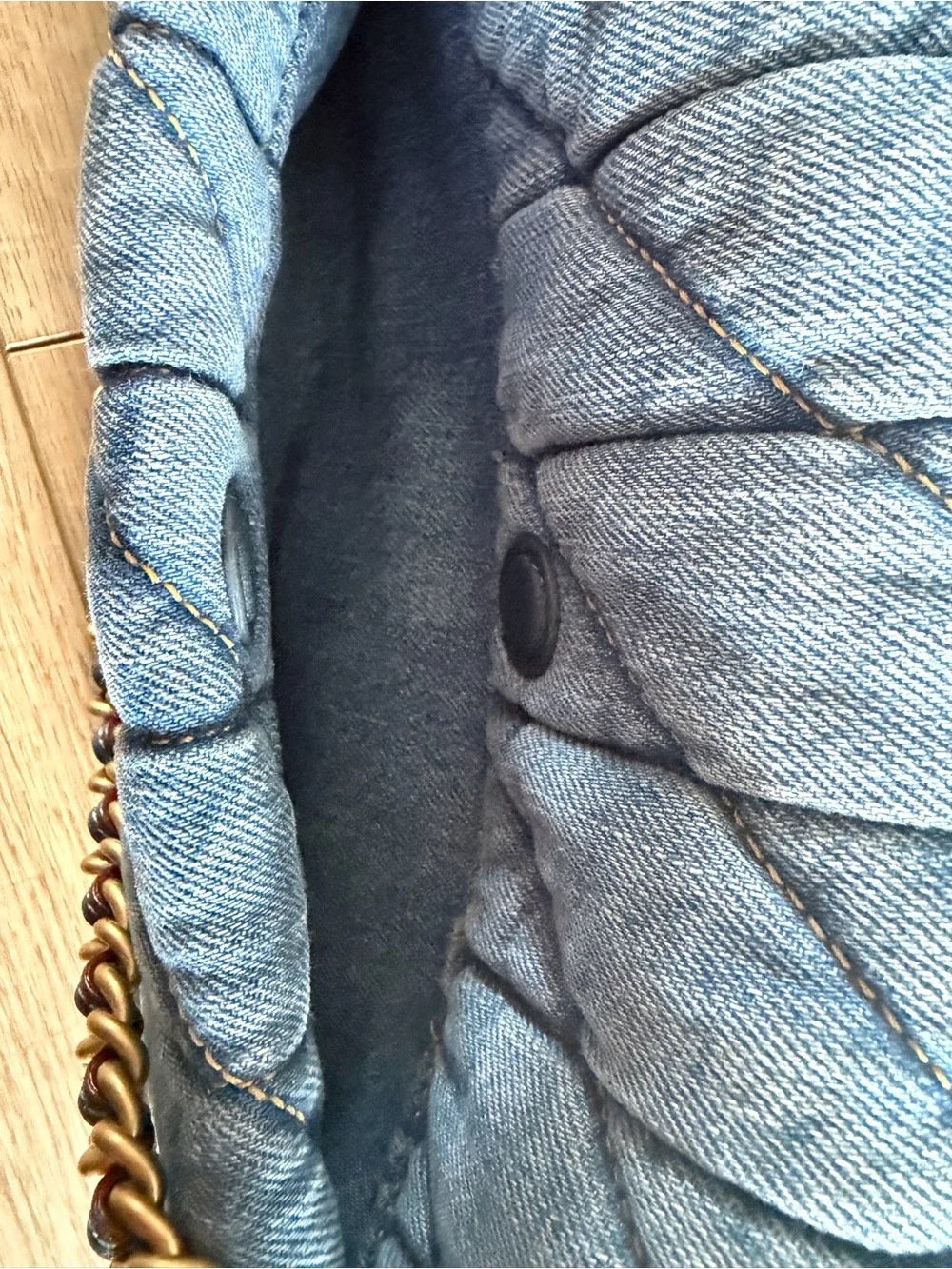 Authentic Coach Quilted Denim Tabby 26 - Picture 5 of 11